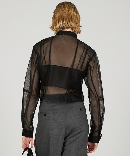 ビスチェレイヤードメッシュシャツ / Bustier Layered Mesh
