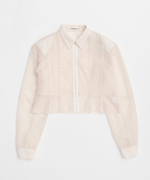 ビスチェレイヤードメッシュシャツ / Bustier Layered Mesh Shirt