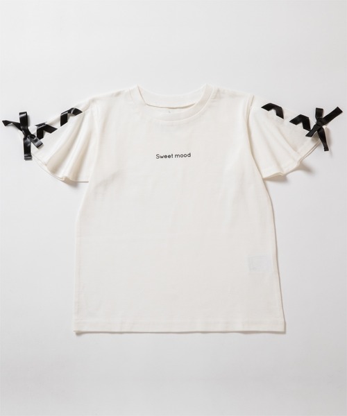 ever closet(エバークローゼット)の「肩 リボン Tシャツ(Tシャツ/カットソー・キッズ・ブラック/ブルー系その他6/サックスブルー/オフホワイト/ラベンダー/イエロー・90cm/100cm/110cm/120cm/130cm/140cm)」の13枚目の写真