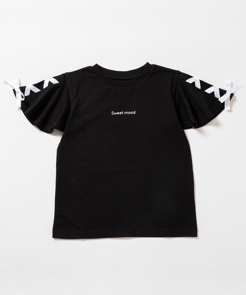 ever closet(エバークローゼット)の「肩 リボン Tシャツ(Tシャツ/カットソー・キッズ・ブラック/ブルー系その他6/サックスブルー/オフホワイト/ラベンダー/イエロー・90cm/100cm/110cm/120cm/130cm/140cm)」の14枚目の写真