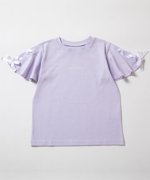 ever closet(エバークローゼット)の「肩 リボン Tシャツ(Tシャツ/カットソー・キッズ・ブラック/ブルー系その他6/サックスブルー/オフホワイト/ラベンダー/イエロー・90cm/100cm/110cm/120cm/130cm/140cm)」の17枚目の写真