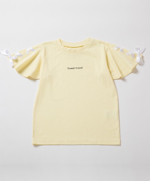 ever closet(エバークローゼット)の「肩 リボン Tシャツ(Tシャツ/カットソー・キッズ・ブラック/ブルー系その他6/サックスブルー/オフホワイト/ラベンダー/イエロー・90cm/100cm/110cm/120cm/130cm/140cm)」の18枚目の写真