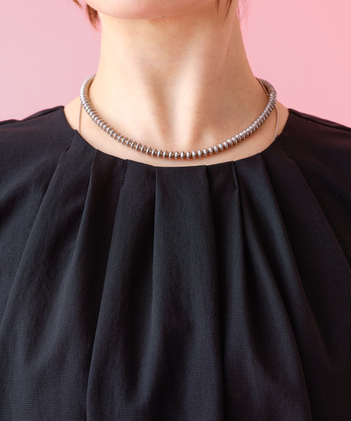 Rouge vif la cle（ルージュヴィフラクレ）の「【Le Melange/ル・メランジュ】ギャザーノースリブワンピース/多機能素材/ノースリーブ/ワンピース【WEB限定】（ワンピース・レディース・ブラック/モカ・フリー）」の9枚目の写真