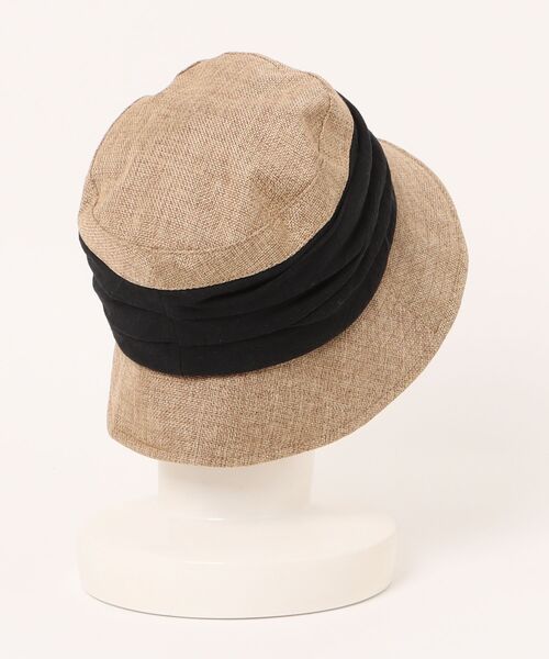 polcadot（ポルカドット）の「クリップギャザーバケットハット（ハット・レディース・ブルー/ブラック/ベージュ・FREE）」の4枚目の写真