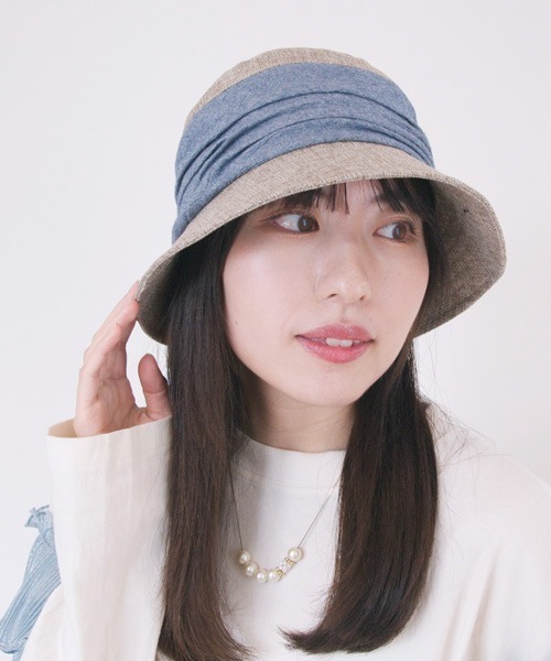 polcadot（ポルカドット）の「クリップギャザーバケットハット（ハット・レディース・ブルー/ブラック/ベージュ・FREE）」の11枚目の写真