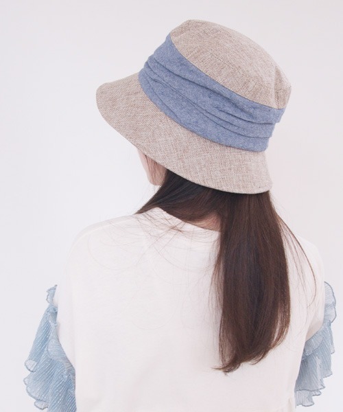 polcadot（ポルカドット）の「クリップギャザーバケットハット（ハット・レディース・ブルー/ブラック/ベージュ・FREE）」の12枚目の写真