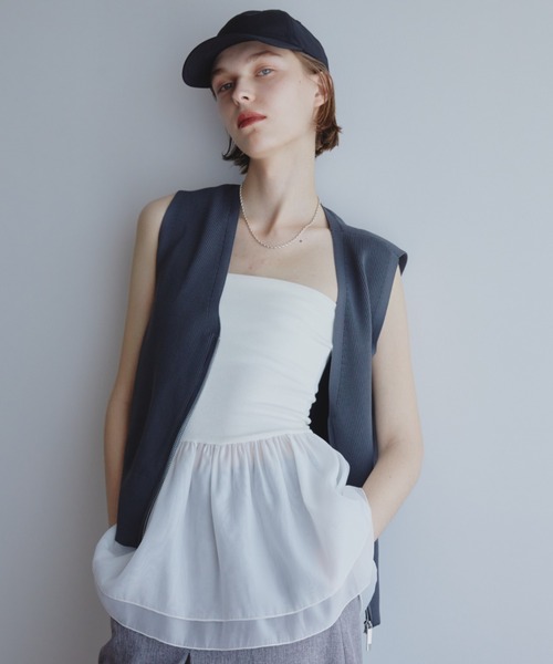 Aunt Marie's（アントマリーズ）の「オーガンジーベアビスチェ（チューブトップ・レディース・ブラック/ホワイト・FREE）」の9枚目の写真