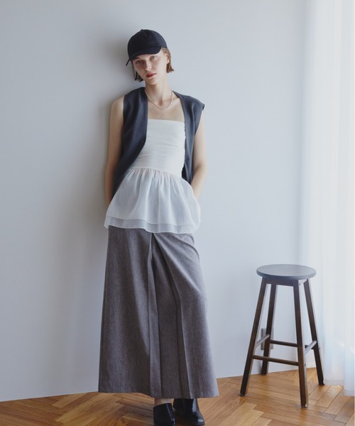 Aunt Marie's（アントマリーズ）の「オーガンジーベアビスチェ（チューブトップ・レディース・ブラック/ホワイト・FREE）」の4枚目の写真