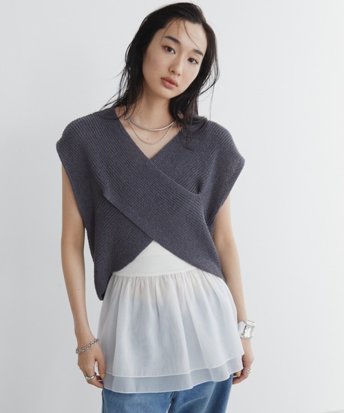 Aunt Marie's（アントマリーズ）の「オーガンジーベアビスチェ（チューブトップ・レディース・ブラック/ホワイト・FREE）」の15枚目の写真