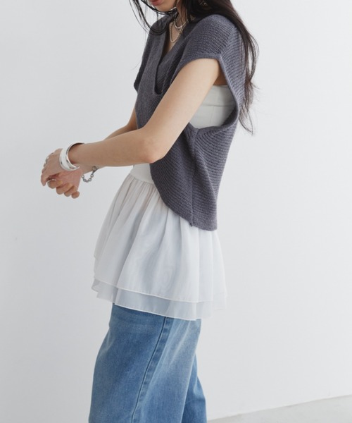 Aunt Marie's（アントマリーズ）の「オーガンジーベアビスチェ（チューブトップ・レディース・ブラック/ホワイト・FREE）」の14枚目の写真