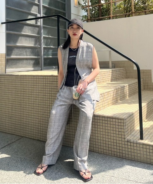 LIGHT TWEED MANY TUCK PANTS（その他パンツ）｜Ameri（アメリ