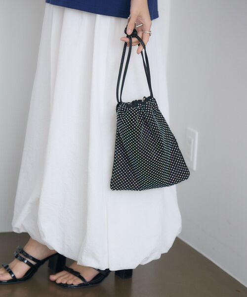 RETRO GIRL(レトロガール)の「2WAY巾着バッグ(ショルダーバッグ・レディース・ブラック/オフホワイト/ブルー・ONE SIZE)」の10枚目の写真