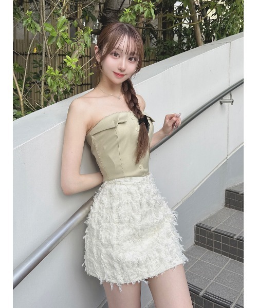 Darich ツイードフリンジミニスカート　Mサイズ ツイードフリンジミニスカート – Darich (ダーリッチ)