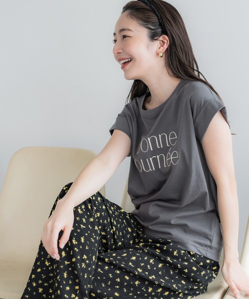 coca(coca)(コカ)の「フレンチスリーブロゴTシャツ(Tシャツ/カットソー・レディース・D/C・M/XL/S/L)」の15枚目の写真