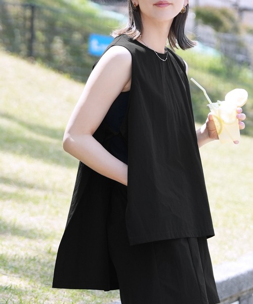 reca（レカ）の「ノースリサイドリボンラッシュガード（ラッシュガード・レディース・ブラック/グレイッシュベージュ・M）」の13枚目の写真