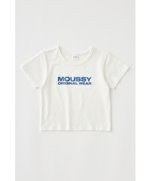MOUSSY(マウジー)の「【ZOZO・一部店舗限定】RHINESTONE MOUSSY Tシャツ(Tシャツ/カットソー・レディース・ブルー/ホワイト/ブラック・FREE)」の1枚目の写真
