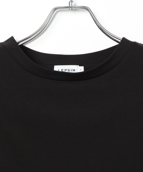 LEPSIM（レプシィム）の「バックギャザーワイドT　290299（Tシャツ/カットソー・レディース・ブラック/ホワイト×ブラック/イエロー/オフホワイト/オレンジ・FREE）」の7枚目の写真