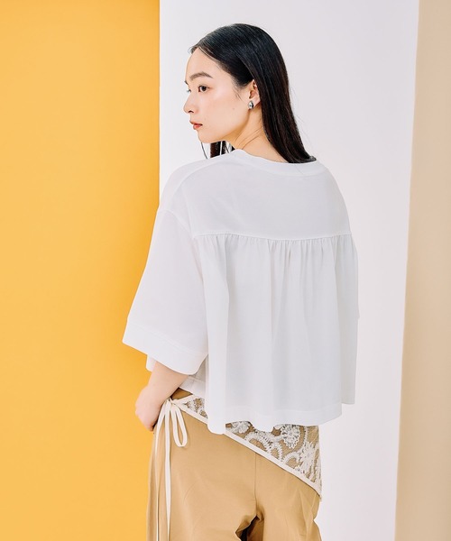 白波出品　12/1 セール】バックギャザーワイドT 290299（Tシャツ/カットソー）｜LEPSIM