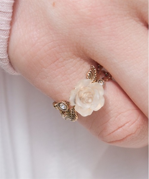 axes femme（アクシーズファム）の「フェイバリットミニローズリング（リング・レディース・レッド/ホワイト/ピンク/グリーン/パープル/イエロー/オレンジ/ブルー/ブラック/サックスブルー・FREE）」の2枚目の写真