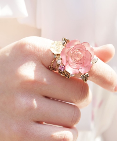 axes femme（アクシーズファム）の「フェイバリットミニローズリング（リング・レディース・レッド/ホワイト/ピンク/グリーン/パープル/イエロー/オレンジ/ブルー/ブラック/サックスブルー・FREE）」の13枚目の写真