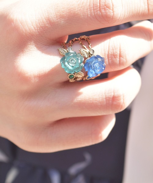 axes femme（アクシーズファム）の「フェイバリットミニローズリング（リング・レディース・レッド/ホワイト/ピンク/グリーン/パープル/イエロー/オレンジ/ブルー/ブラック/サックスブルー・FREE）」の11枚目の写真