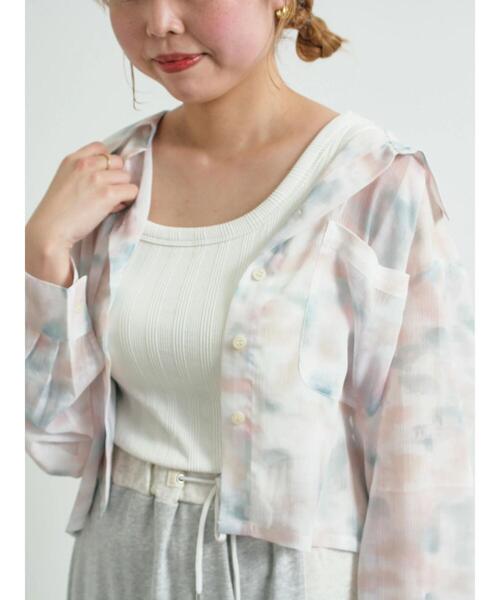 SM2(エスエムツー)の「ランダムリブカップ付アシメキャミソール(Tシャツ/カットソー・レディース・ブルー/オフホワイト/レッド/ブラック・F)」の2枚目の写真