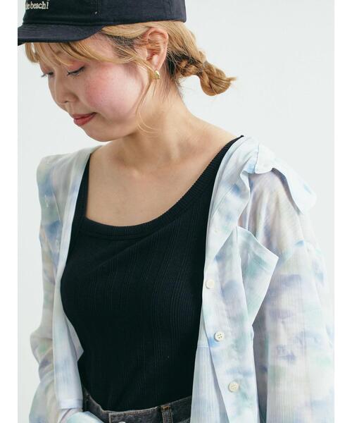 SM2(エスエムツー)の「ランダムリブカップ付アシメキャミソール(Tシャツ/カットソー・レディース・ブルー/オフホワイト/レッド/ブラック・F)」の3枚目の写真