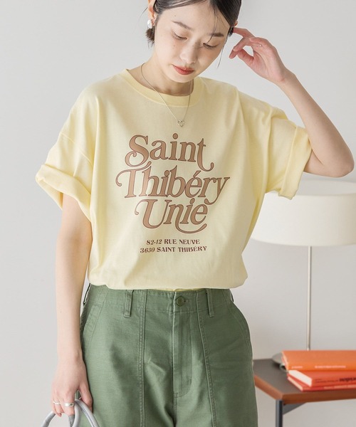 AMERICAN HOLIC(アメリカンホリック)の「デザインロゴプリントTシャツ(Tシャツ/カットソー・レディース・イエロー/オフホワイト/チャコールグレー・M/L)」の13枚目の写真