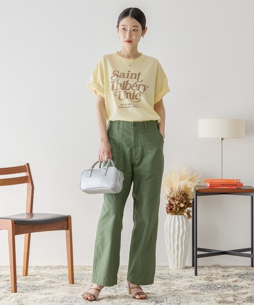 AMERICAN HOLIC(アメリカンホリック)の「デザインロゴプリントTシャツ(Tシャツ/カットソー・レディース・イエロー/オフホワイト/チャコールグレー・M/L)」の15枚目の写真