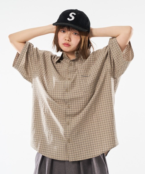 kutir（クティール）の「ASSORTED SEER SOCCOR CHECK SHIRT／アソートシアサッカーチェックシャツ（シャツ/ブラウス・メンズ・ブラック/アイボリー/ブルー/ベージュ・MEDIUM/LARGE）」の3枚目の写真