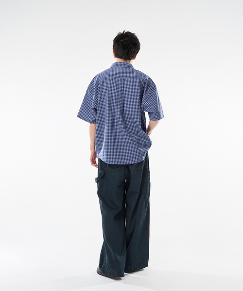 kutir（クティール）の「ASSORTED SEER SOCCOR CHECK SHIRT／アソートシアサッカーチェックシャツ（シャツ/ブラウス・メンズ・ブラック/アイボリー/ブルー/ベージュ・MEDIUM/LARGE）」の22枚目の写真