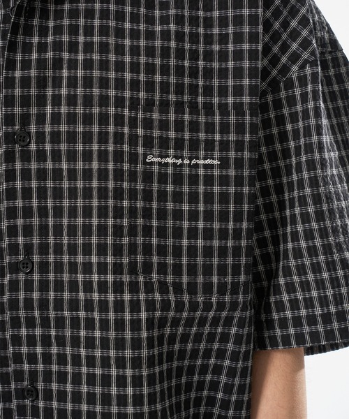kutir（クティール）の「ASSORTED SEER SOCCOR CHECK SHIRT／アソートシアサッカーチェックシャツ（シャツ/ブラウス・メンズ・ブラック/アイボリー/ブルー/ベージュ・MEDIUM/LARGE）」の17枚目の写真