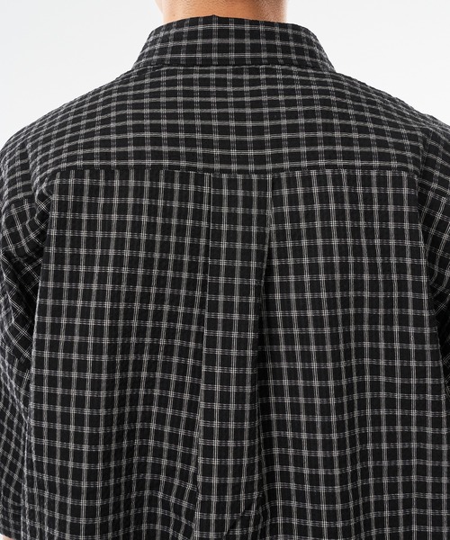 kutir（クティール）の「ASSORTED SEER SOCCOR CHECK SHIRT／アソートシアサッカーチェックシャツ（シャツ/ブラウス・メンズ・ブラック/アイボリー/ブルー/ベージュ・MEDIUM/LARGE）」の16枚目の写真