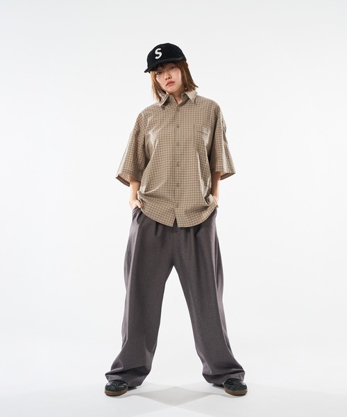 kutir（クティール）の「ASSORTED SEER SOCCOR CHECK SHIRT／アソートシアサッカーチェックシャツ（シャツ/ブラウス・メンズ・ブラック/アイボリー/ブルー/ベージュ・MEDIUM/LARGE）」の8枚目の写真