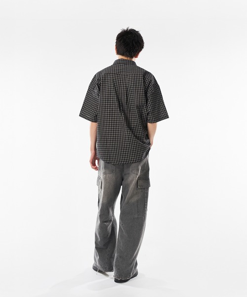 kutir（クティール）の「ASSORTED SEER SOCCOR CHECK SHIRT／アソートシアサッカーチェックシャツ（シャツ/ブラウス・メンズ・ブラック/アイボリー/ブルー/ベージュ・MEDIUM/LARGE）」の14枚目の写真