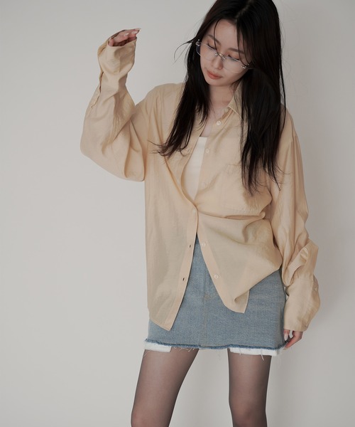KINO THE KEI（キノザケイ）の「デニム ミニ スカート KINO THE KEI（デニムスカート・レディース・サックスブルー/ブルー・S/M）」の20枚目の写真