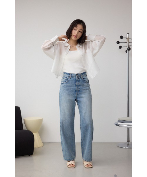 AZUL by moussy(アズールバイマウジー)の「ラインストーンシャツ(シャツ/ブラウス・レディース・ブラック/ストライプ/オフホワイト・SMALL/MEDIUM)」の11枚目の写真