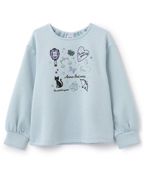 ANNA SUI mini(アナスイ・ミニ)の「【あったか裏起毛】星座刺しゅうトレーナー(スウェット・キッズ・ラベンダー/ライトブルー・85-95cm)」の1枚目の写真
