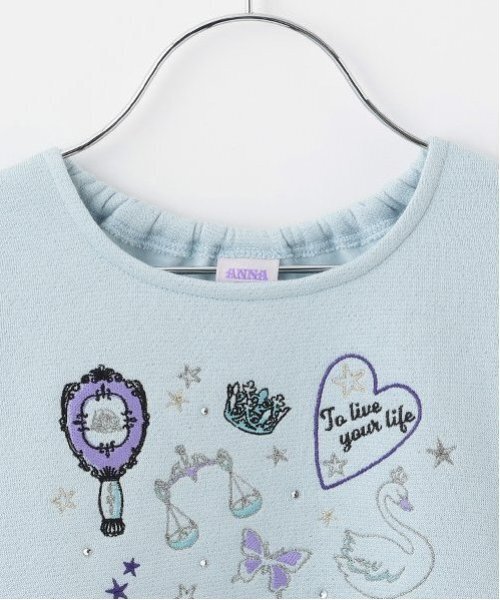 ANNA SUI mini(アナスイ・ミニ)の「【あったか裏起毛】星座刺しゅうトレーナー(スウェット・キッズ・ラベンダー/ライトブルー・85-95cm)」の4枚目の写真