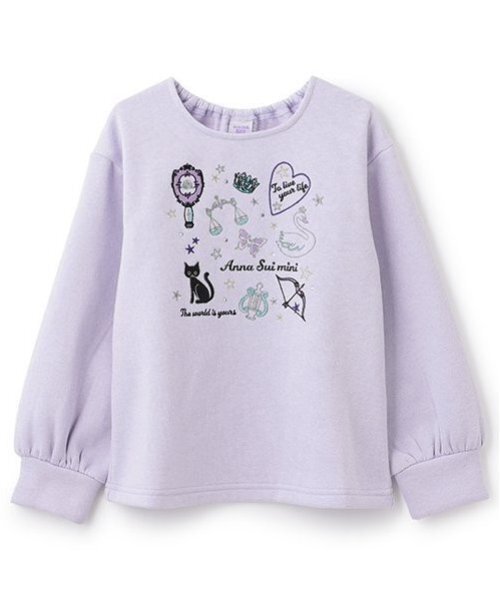 ANNA SUI mini(アナスイ・ミニ)の「【あったか裏起毛】星座刺しゅうトレーナー(スウェット・キッズ・ラベンダー/ライトブルー・85-95cm)」の11枚目の写真