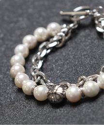 SPINNS | パール×チェーン2連ブレスレット/パーツ付き(ブレスレット)