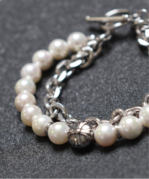 SPINNS(スピンズ)の「パール×チェーン2連ブレスレット/パーツ付き(ブレスレット・メンズ・A/B・ONESIZE)」の1枚目の写真