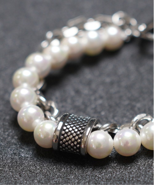 SPINNS(スピンズ)の「パール×チェーン2連ブレスレット/パーツ付き(ブレスレット・メンズ・A/B・ONESIZE)」の2枚目の写真
