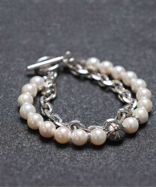 SPINNS(スピンズ)の「パール×チェーン2連ブレスレット/パーツ付き(ブレスレット・メンズ・A/B・ONESIZE)」の5枚目の写真