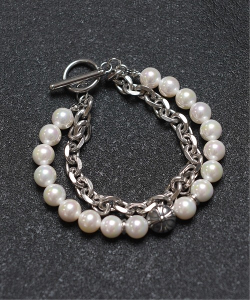 SPINNS(スピンズ)の「パール×チェーン2連ブレスレット/パーツ付き(ブレスレット・メンズ・A/B・ONESIZE)」の7枚目の写真