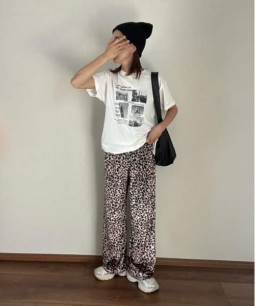 パンツ leo セール】レオパードがクセになる、ゆるっとイージーパンツ