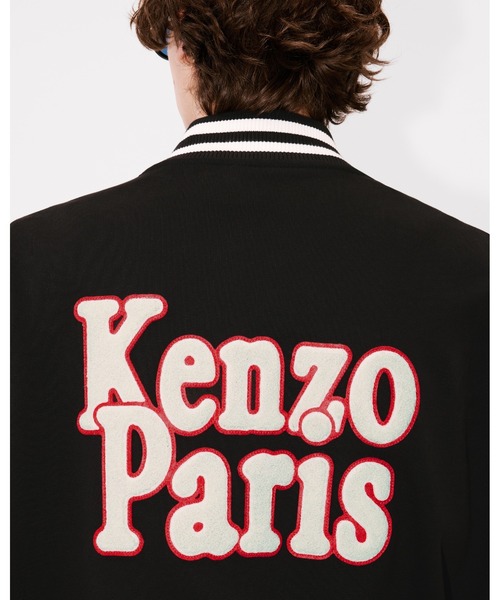 【KENZO】ドローイング バーシティ ポッパー フーディ ※送関込 KENZO - ケンゾー・ヴェルディ・マーケット・タイガー刺繍