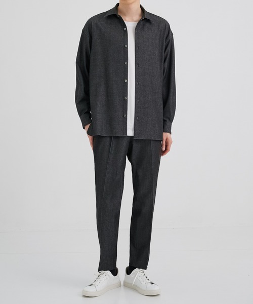 セール】アウトラストデニム ロングスリーブシャツ 体温調整素材｜伸縮