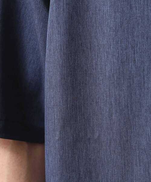 THE SHOP TK （ザ ショップ ティーケー ）の「クールファイバーバンドカラー半袖シャツ　接触冷感／吸水速乾／UVケア／軽量／セットアップ可（シャツ/ブラウス・メンズ・ブラウン系/ネイビー・02/03/04）」の13枚目の写真