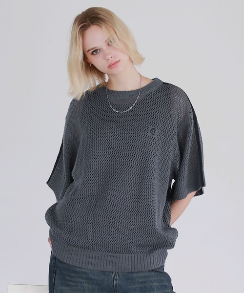 supreme スモールロゴ　メッシュ ニット SUPREME(シュプリーム) 22SS Open Knit Small Box Sweater